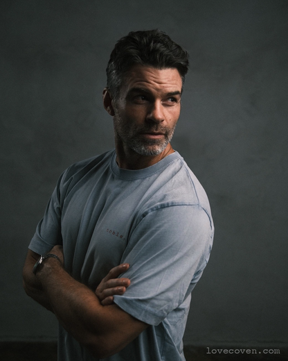 comic of a gentleman vintage tee- OS blue stone